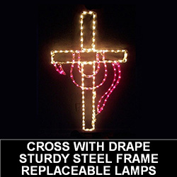 Led Outdoor Christmas Decorations Lighted Easter Cross With