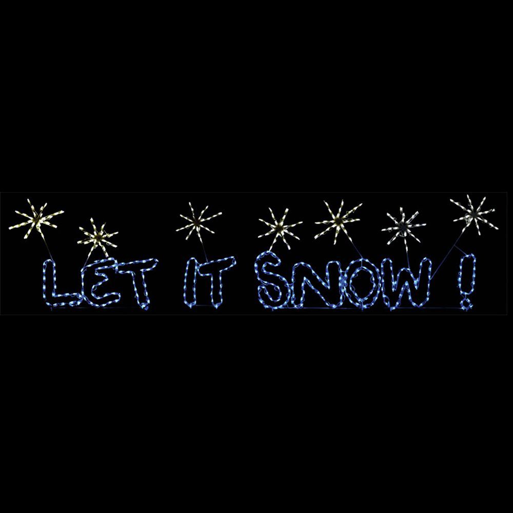 Let It Snow Cursive LED Lighted Outdoor Christmas Sign Decoration