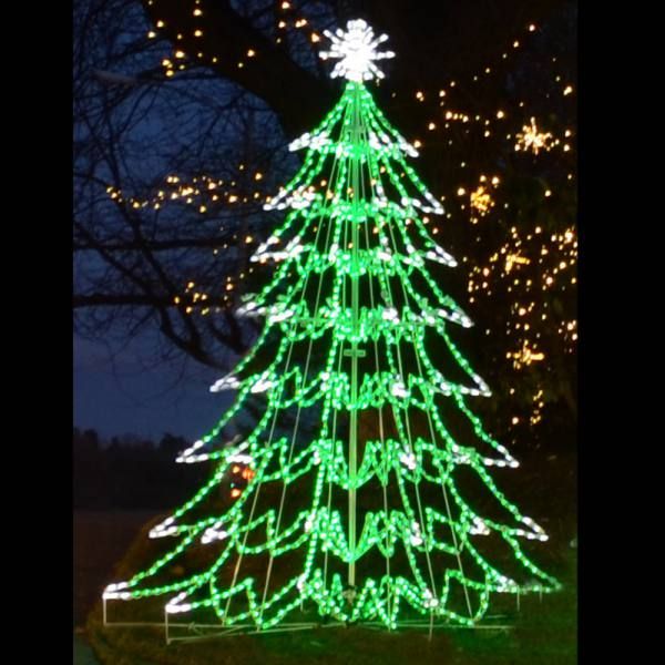 7 ft outdoor lighted spiral christmas tree