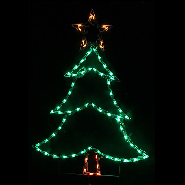 mini outdoor christmas tree with lights
