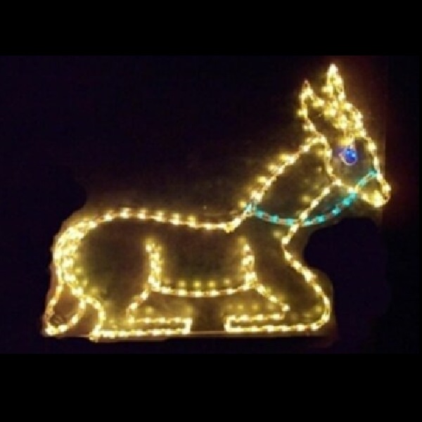 Donkey Sitting LED Lighted Outdoor Lawn Decoration