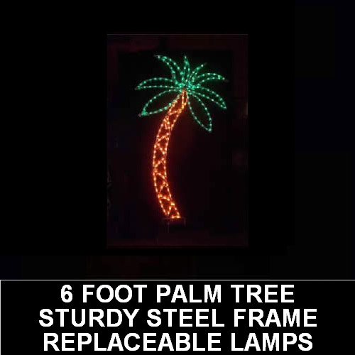 Palm Tree Tall LED Lighted Outdoor Lawn Decoration