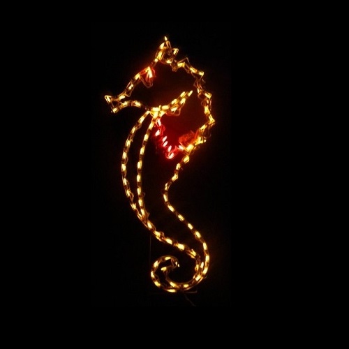 Sea Horse Large LED Lighted Outdoor Nautical Decoration